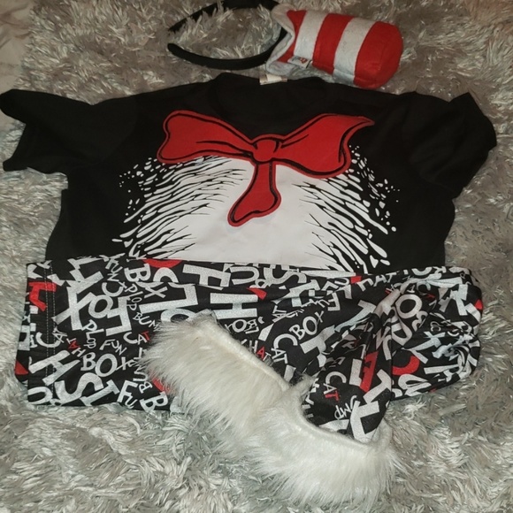 Dr Seuss Party City Costumes 3pc Girls Dr Seuss Shirt And